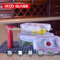 3pcs Vacuum glass food storage container with pump